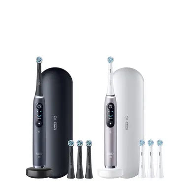 Oral-B iO9 Twin Pack, Black Onyx + Rose Quartz